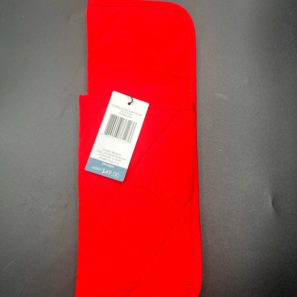 Vera Bradley curling/flat iron cover red